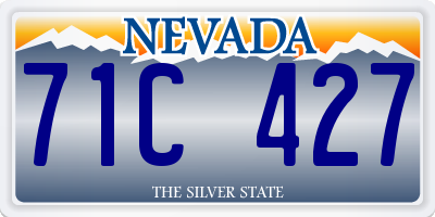 NV license plate 71C427