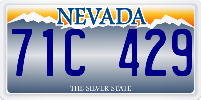 NV license plate 71C429