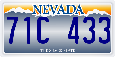 NV license plate 71C433