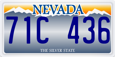 NV license plate 71C436