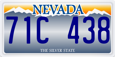 NV license plate 71C438