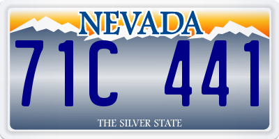 NV license plate 71C441