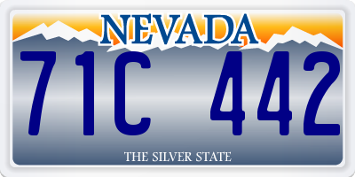 NV license plate 71C442