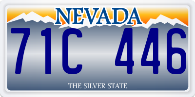 NV license plate 71C446
