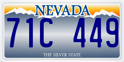 NV license plate 71C449