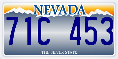 NV license plate 71C453