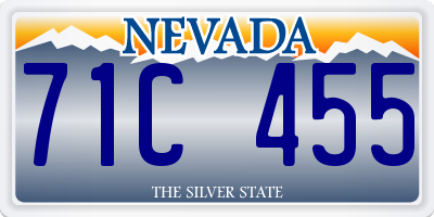 NV license plate 71C455