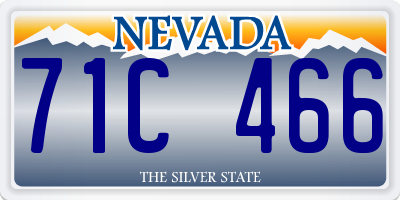 NV license plate 71C466