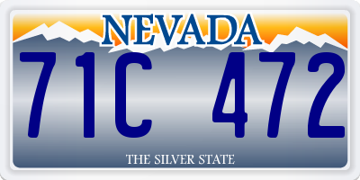 NV license plate 71C472