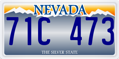 NV license plate 71C473