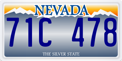 NV license plate 71C478