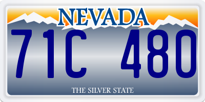 NV license plate 71C480