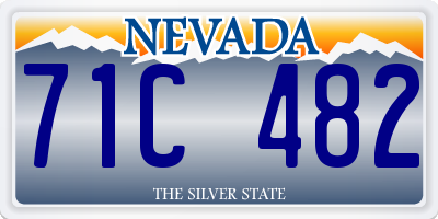 NV license plate 71C482