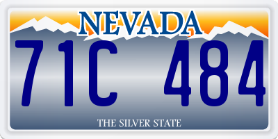 NV license plate 71C484