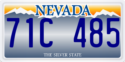 NV license plate 71C485