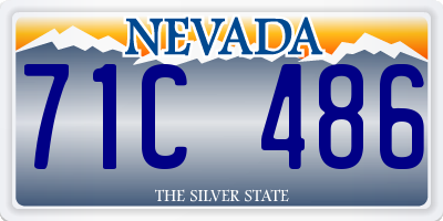NV license plate 71C486