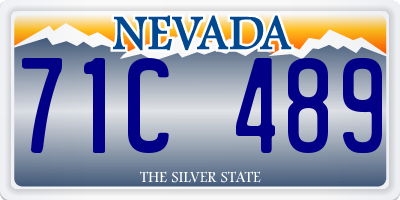 NV license plate 71C489