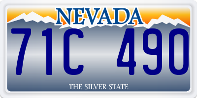 NV license plate 71C490