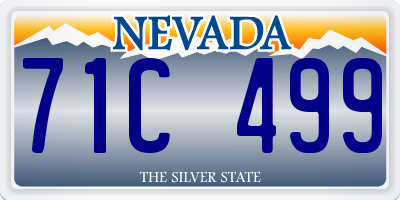 NV license plate 71C499