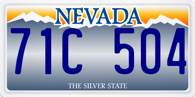 NV license plate 71C504