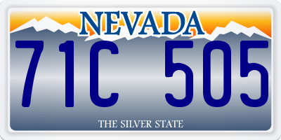 NV license plate 71C505