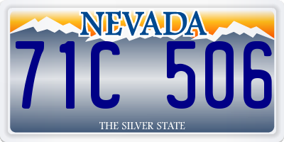 NV license plate 71C506