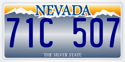 NV license plate 71C507