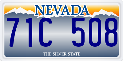 NV license plate 71C508