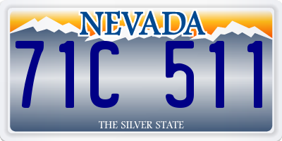 NV license plate 71C511