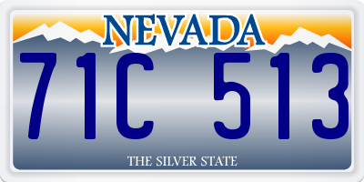 NV license plate 71C513