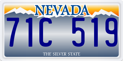 NV license plate 71C519