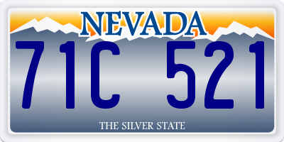 NV license plate 71C521
