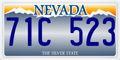 NV license plate 71C523
