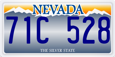 NV license plate 71C528