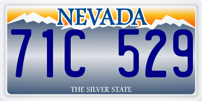 NV license plate 71C529
