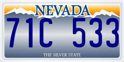 NV license plate 71C533