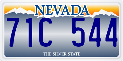 NV license plate 71C544