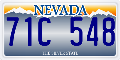 NV license plate 71C548