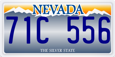 NV license plate 71C556