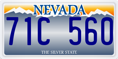 NV license plate 71C560
