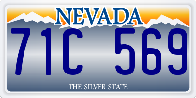 NV license plate 71C569