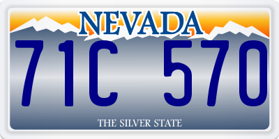 NV license plate 71C570