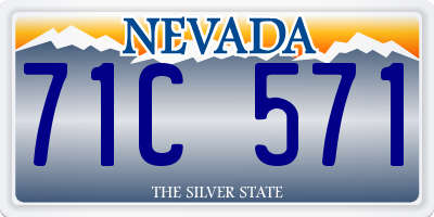 NV license plate 71C571