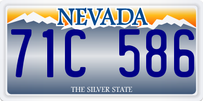 NV license plate 71C586