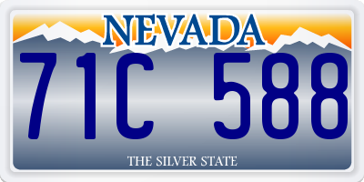 NV license plate 71C588