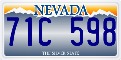 NV license plate 71C598