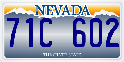 NV license plate 71C602