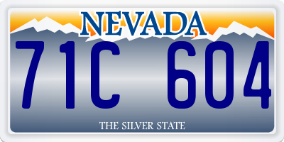 NV license plate 71C604