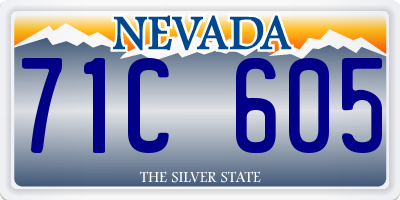 NV license plate 71C605