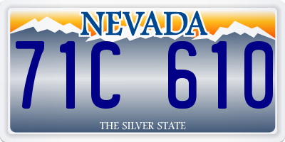 NV license plate 71C610